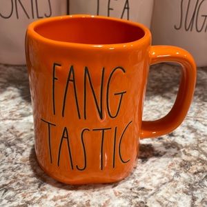Rae Dunn Fang Tastic Orange Mug